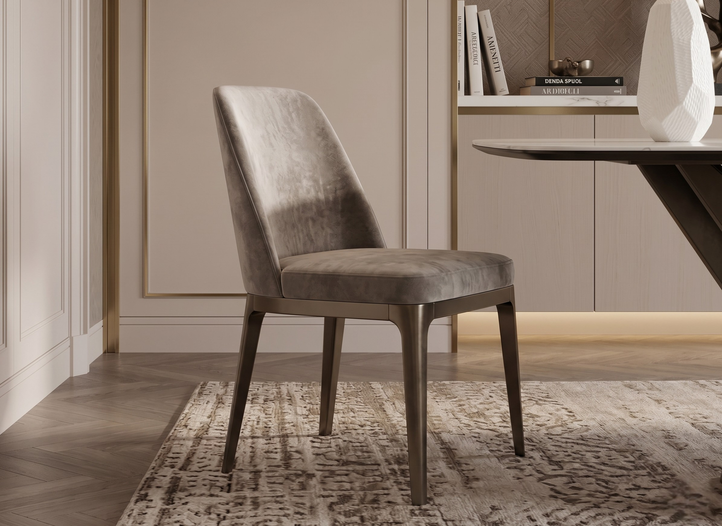 Zenith Day Dinning Table W/ Aramis Chairs